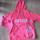WOMENS SEVEN HOODIE WOMENS SIZE LARGE OR MENS SMALL RED HOODIE