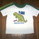 BOYS 3T SHIRT LOT 1 w/DINOSAUR THEME, 1 w/LIFE IS GOOD