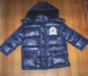 BOYS SIZE 4 WINTER COAT BY BEVERLY HILLS POLO ASSOC NAVY BLUE PUFFER EUC