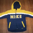BOYS SIZE 4 WINTER COAT BY NIKE NAVY BLUE & YELLOW WARM & EUC SAVE!