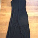 WOMENS MEDIUM LONG BLACK COLUMN DRESS w/STRETCH IN EUC
