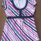 JUNIORS XL STRIPED CAP SLEEVE SHIRT PINK or GREEN NWOT!