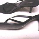 WOMENS 10 SUPER SEXY THONG STYLE BLACK HEELS WORN 1X