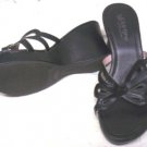 WOMENS sz 10 BLACK WEDGE HEELS BY SELF ESTEEM IN EUC!