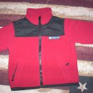 BOYS 24 MONTHS TIMBERLAND RED FLEECE ZIP FRONT w/BLACK NYLON ACCENTS IN EUC