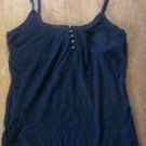 WOMENS BANANA REPUBLIC BLACK CAMISOLE TOP BUTTON FRONT
