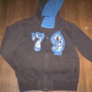 BOYS 8 HOODIE DARK BROWN w/BERBER LINED HOOD FROM GREENDOG, ZIP FRONT IN EUC!