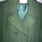 WOMENS 14 WINTER COAT in DARK GREEN WOOL BY CHADWICKS PERFECT 4 WORK OR PLAY