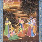 Painting - Radha Krishna and Other Gopinis
