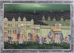 Mughal Procession Miniature Painting