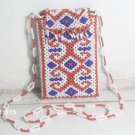 Cellphone pouch / small bag with beads and Dayaks unique patterns.