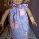Purple Ballerina American Girl Doll Dress