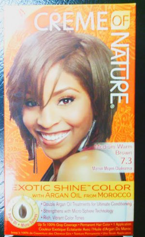 Creme of Nature Medium Warm Brown 7.3 Exotic Shine Color