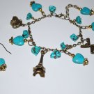 Antique Brass Charm Bracelet set