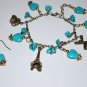 Antique Brass Charm Bracelet set