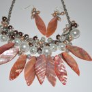 Handmade Shell Cluster Necklace set