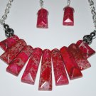Dyed Variscite Gemstone Necklace Set