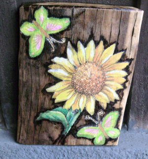 Sunflower and butterflys