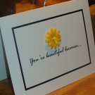 3-D Daisy or Heart "You're Beautiful Because..." Card