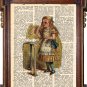 ALICE IN WONDERLAND Drink Me Upcycled Art Print Illustration Book Page Print Antique Vintage Books