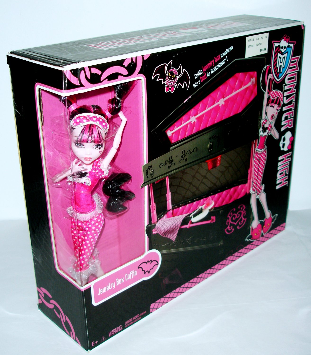 monster high coffin doll house