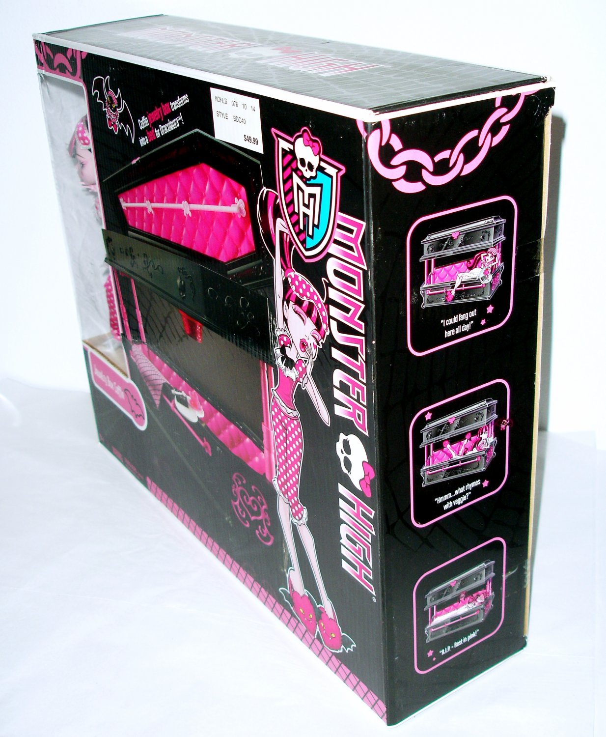 monster high coffin doll house