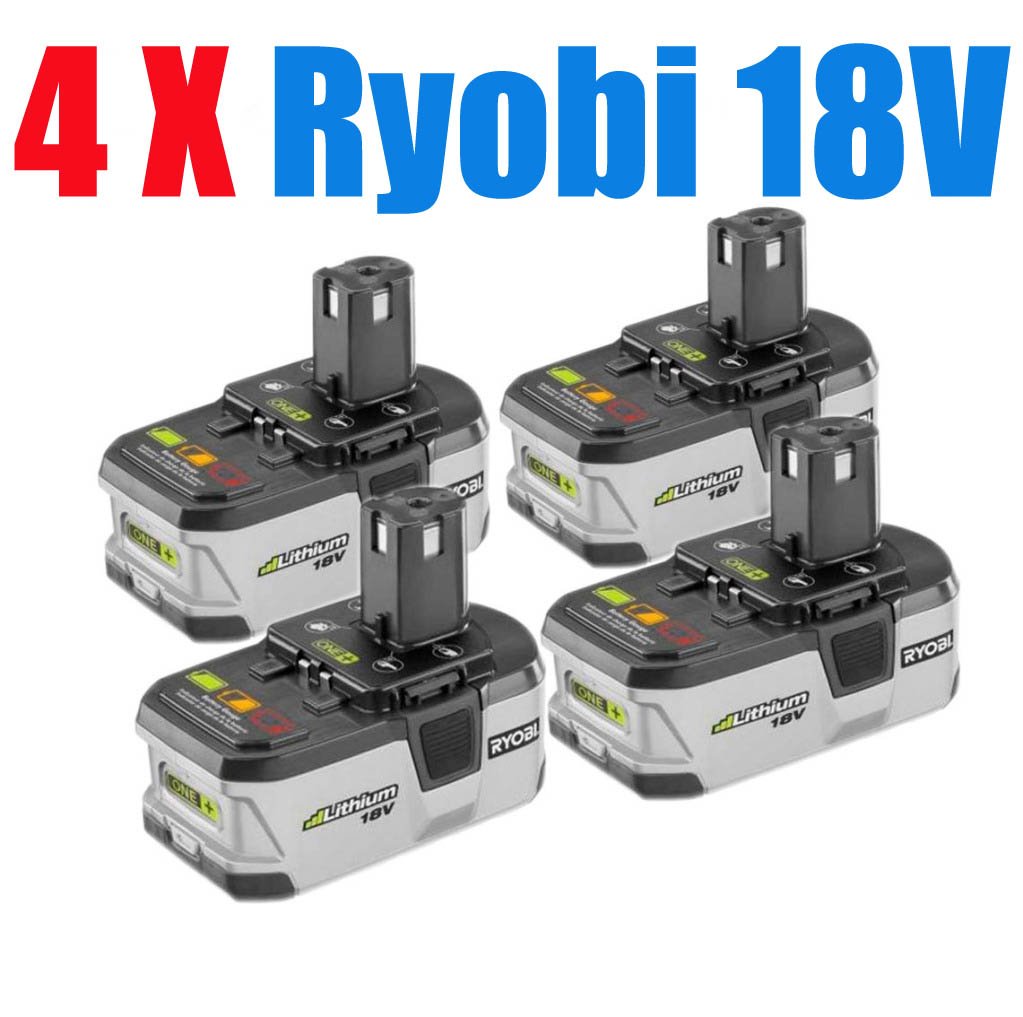 4 Packs X Ryobi 18V Battery ONE+ lithium Battery P104