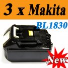 3 Packs X Makita BL1830 18V Battery Makita 18V li-ion battery BL1830 New Replacement