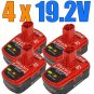4 Pack X Craftsman Diehard 19.2V Lithium-Ion Battery -  Free Shipping !!