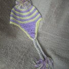 Soft Yellow & Lavender Earflap