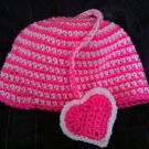 Pink Heart Beanie
