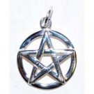 Raised Silver Pentagram Pendant