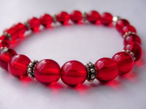 Ruby Red Handcrafted Bracelet