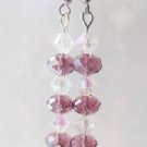Swarovski Amethyst Crystal Dangles