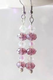 Swarovski Amethyst Crystal Dangles