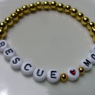 Rescue Mom! Gold tone beaded bracelet