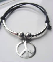 Peace Adjustable Double Knot Bracelet