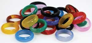 6mm Agate Rings Rounded - 20/bag