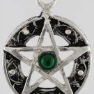 Celtic Knot Pentagram Amulet - Swarovski Crystal - Pewter