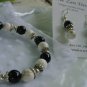 Energy Bracelet - Chakra Balancing - Howlite & Black Onyx Grounding and Calming Stones