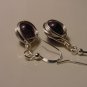 Amethyst Petite Wire Wrap Dangle Earrings, Anti-Stress Stone, Inner Peace, Spiritual Wisdom