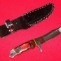 HUNTING KNIFE - with LEATHER SHEATH