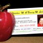 APPLE PAPER WEIGHT/CARD HOLDER - SOLID MARBLE & BRASS