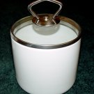 CANNISTER SET  (3 pcs) - Glazed earthenware - (NIB)