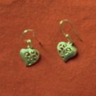 Delicate 925 Sterling  Silver Heart Charm Ear Wire/Earrings (E170)