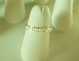 925 Sterling Silver 1.5 mm etched band - Size 6  (R151)