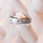 Stainless Steel Ring Frosted w/ "X" pattern etched around band- size 10 - R146X