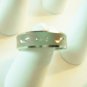 Stainless Steel Ring Frosted w/ ~ *** pattern etched around band- size 7.5 - R146~