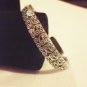 Silver Cuff  Bracelet with Butterfly Swirl pattern