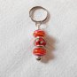 Murano Lampwork Beads/Keychain - hanging charm -orange/yellow